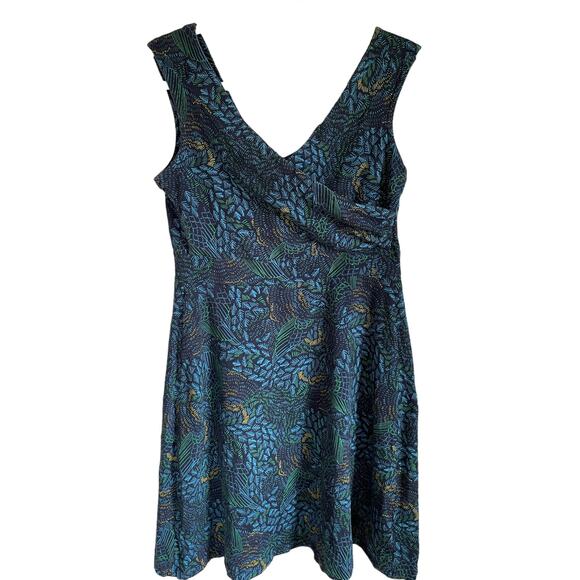Patagonia Dresses & Skirts - PATAGONIA Worn Wear Porch Song Dress Size M Blue Organic Cotton Stretch V-Neck